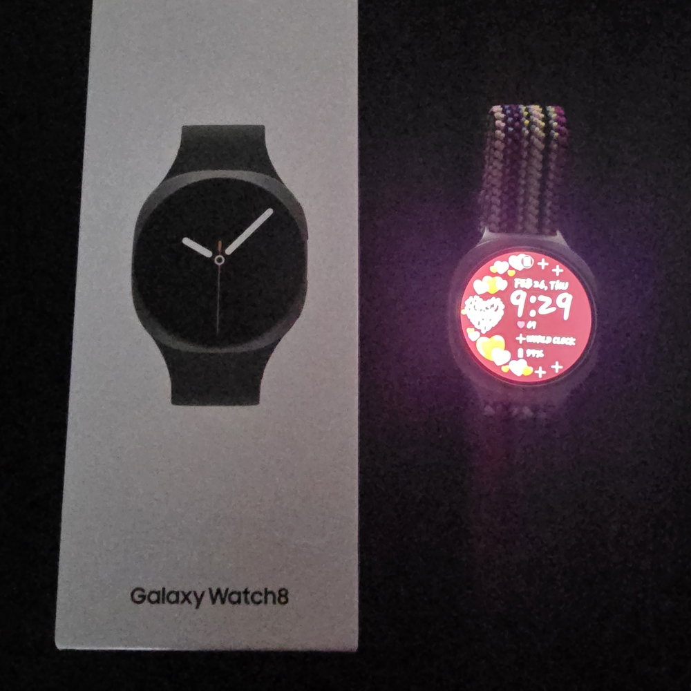 Samsung Galaxy Watch8 with Black and Colorful Band